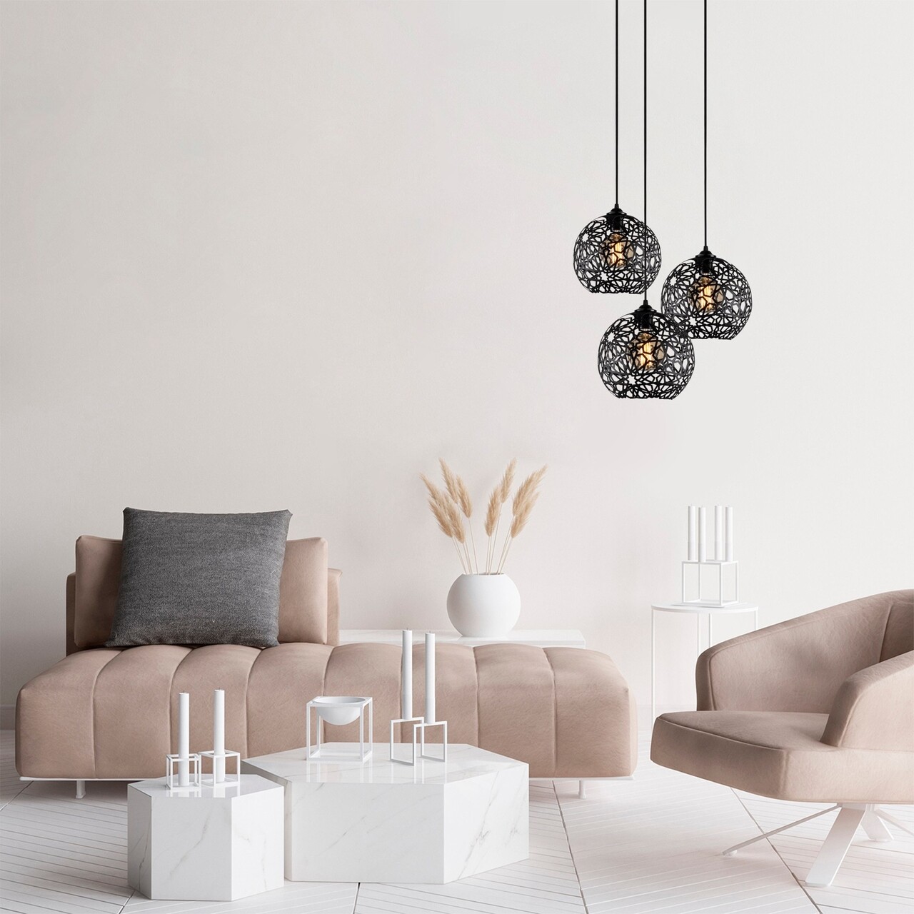 Lustra, Fellini - MR - 787, Alby, 65 x 117 cm, 3 x E27, 40W, negru - imagine 7